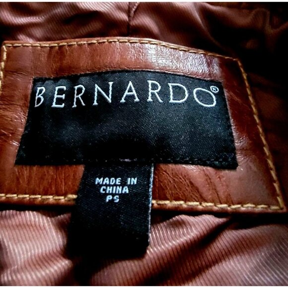 Bernardo Genuine Leather Button-Up Jacket PS Brown - Picture 4 of 6